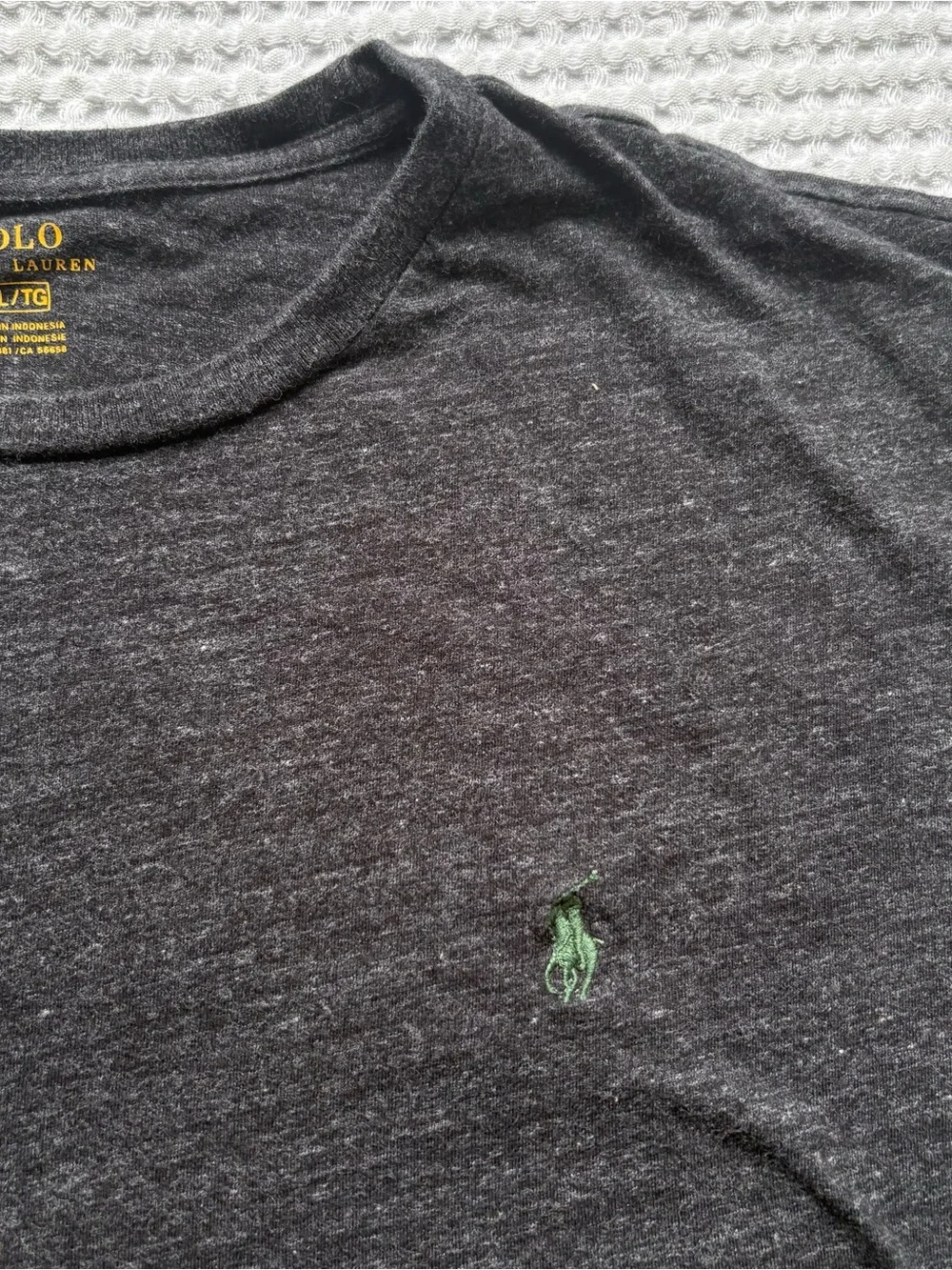 Polo Ralph Lauren Pony Logo Tee Charcoal Heather Gray - Men’s XL